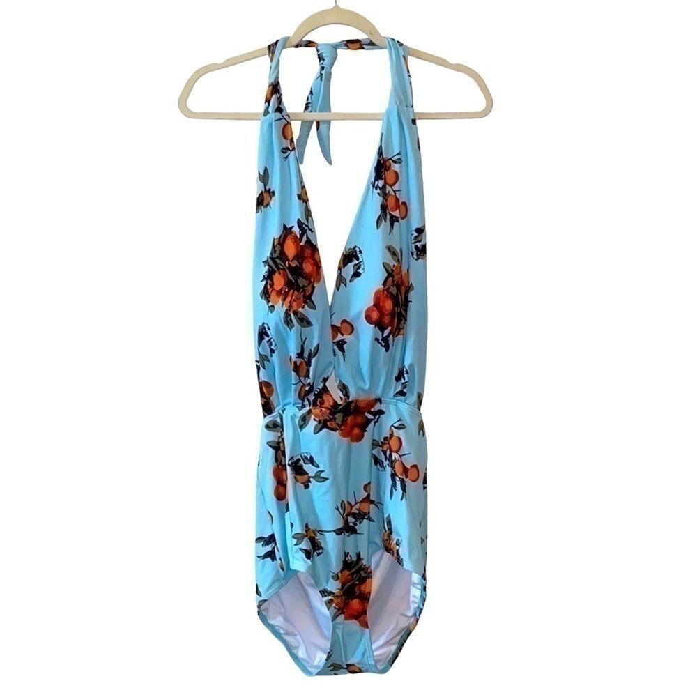 Cocoship Clementines Plunge Halter One Piece Bathing Suit‌‌‌‌‌‌‌‌‌‌‌‌‌‌‌‌‌‌‌‍‍‍‍